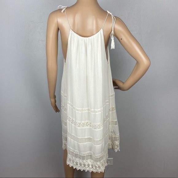 NEW ALICE + OLIVIA REVOLVE WHITE TIE STRAP MINI DRESS - Picture 7 of 9